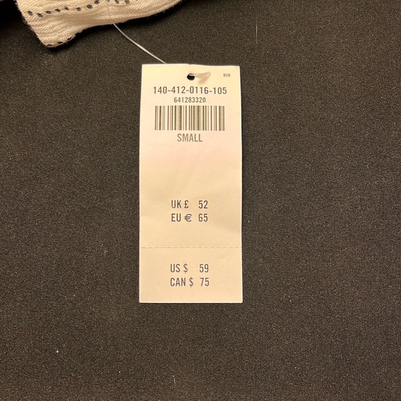 New Abercrombie & Fitch Top, Size S, White with Black Dots - Picture 5 of 5